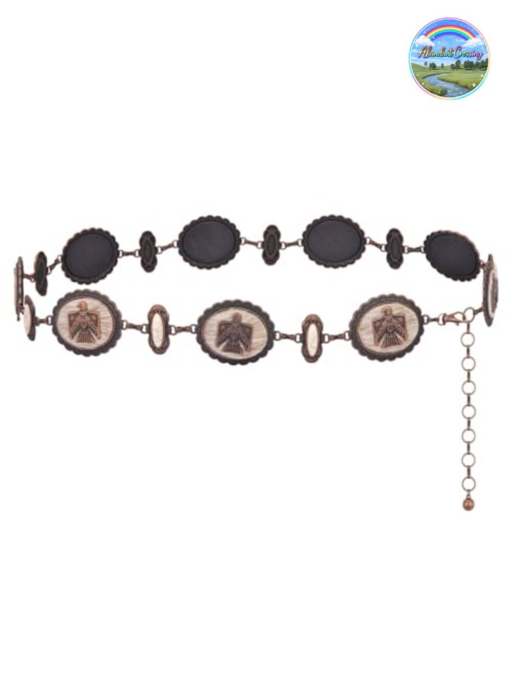 Western Concho Chain Belt | Adjustable Lobster Claw Clasp